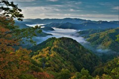 小入谷峠の朝景雲海　８