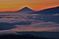 夜明けの富士山雲海　２-１