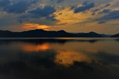 奥琵琶湖の夕