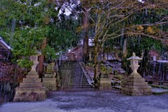 地主神社雪景　３-２