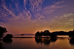 奥琵琶湖の夕　１