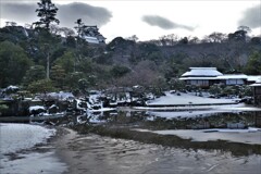 玄宮園雪景　６