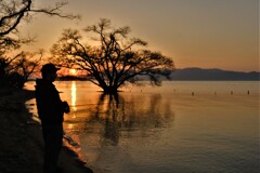 如月の夕釣り