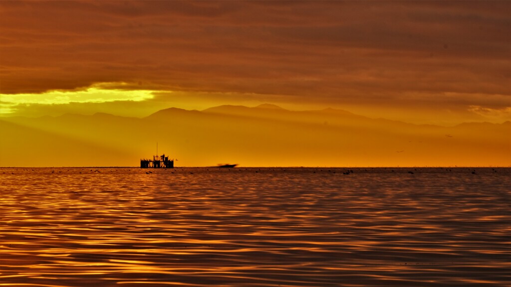 琵琶湖秋夕景　３