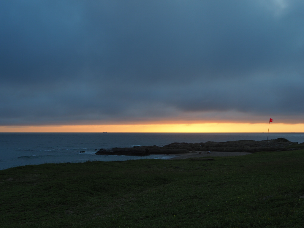 布良海岸の夕日