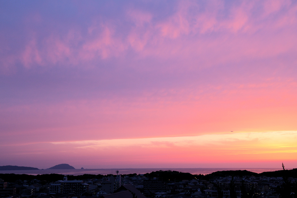 玄界島の夕焼け