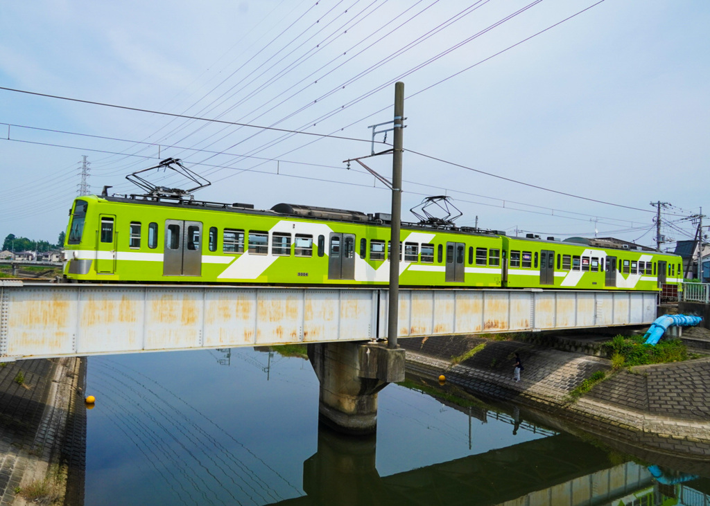 流鉄　5000形　わかば　新坂川鉄橋