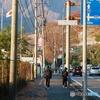 秋の登校風景