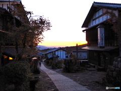 馬籠宿の夕方