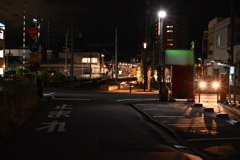 終電間近の田原町駅