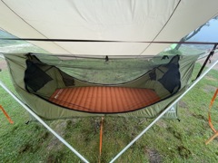 ハンモックスタンド（TENSA4）とハンモック（HAVEN TENT）