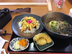 寒天ラーメンちらし寿司セット￥７５０円也！