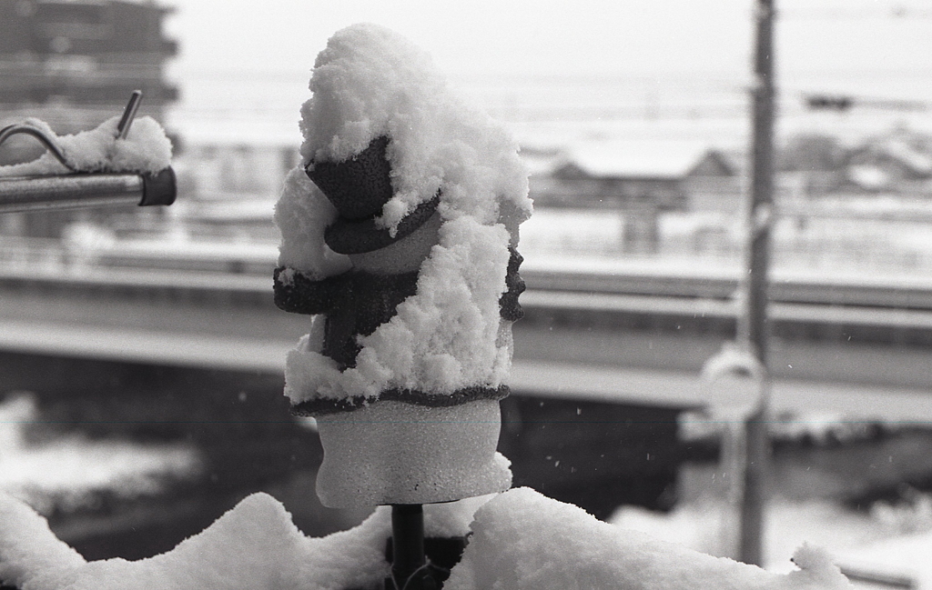 雪まるけの雪だるま