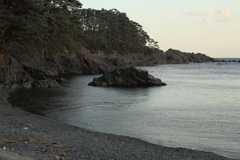 碁石海岸の夕景