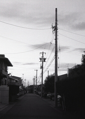 夕暮れのシルエット