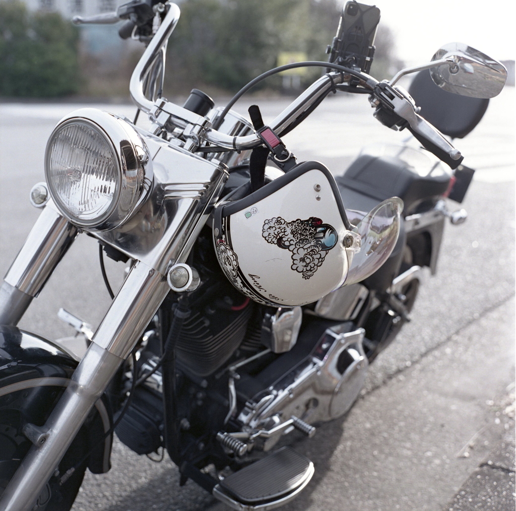 バイクとメット