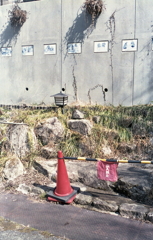 旅館入口の立入禁止