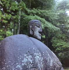 人間を見下ろす?見守る?万治の顔 人間を見下ろす?見守る?万治の顔