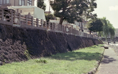 河川敷から並ぶ露店風景 河川敷から並ぶ露店風景