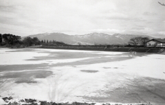 明神池から浅間の山々