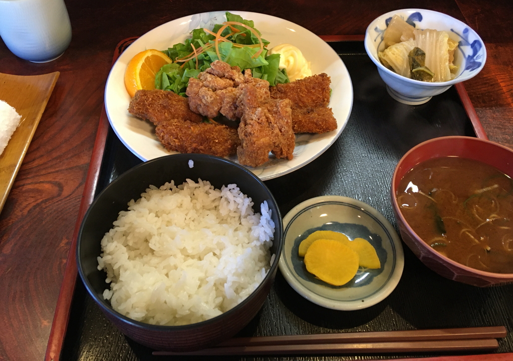 そして二日後はミックスフライランチでした。（苦笑