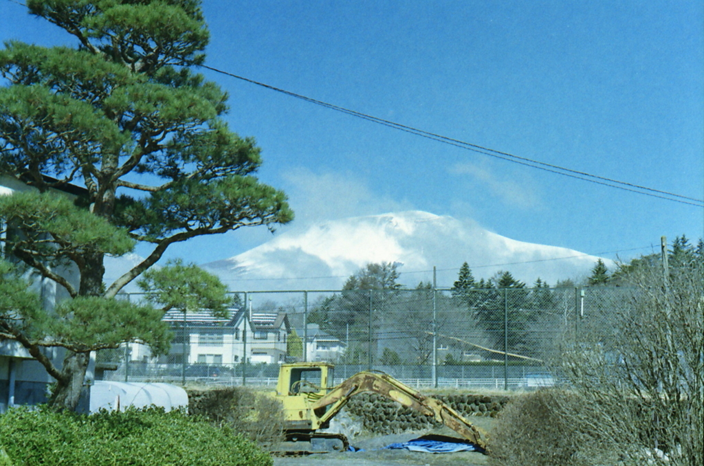 宿から見えた浅間山