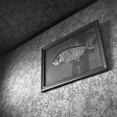 魚の砂絵