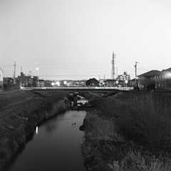 散歩道の夕景