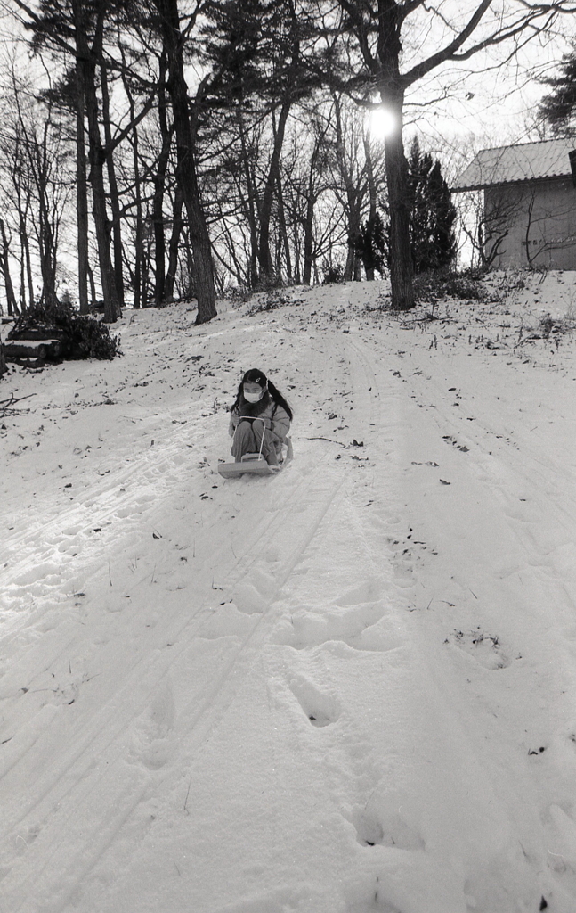 気を付けて！先は凍った明神池だよ！（笑