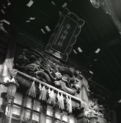 白山神社本殿の龍　～2015年C33撮影の比較画像です。