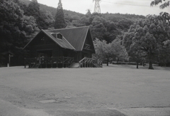 ログハウスの休憩所