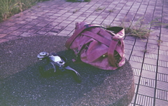 夕陽のカメラバック