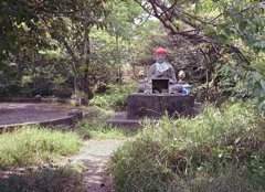 赤い頭巾の弘法様