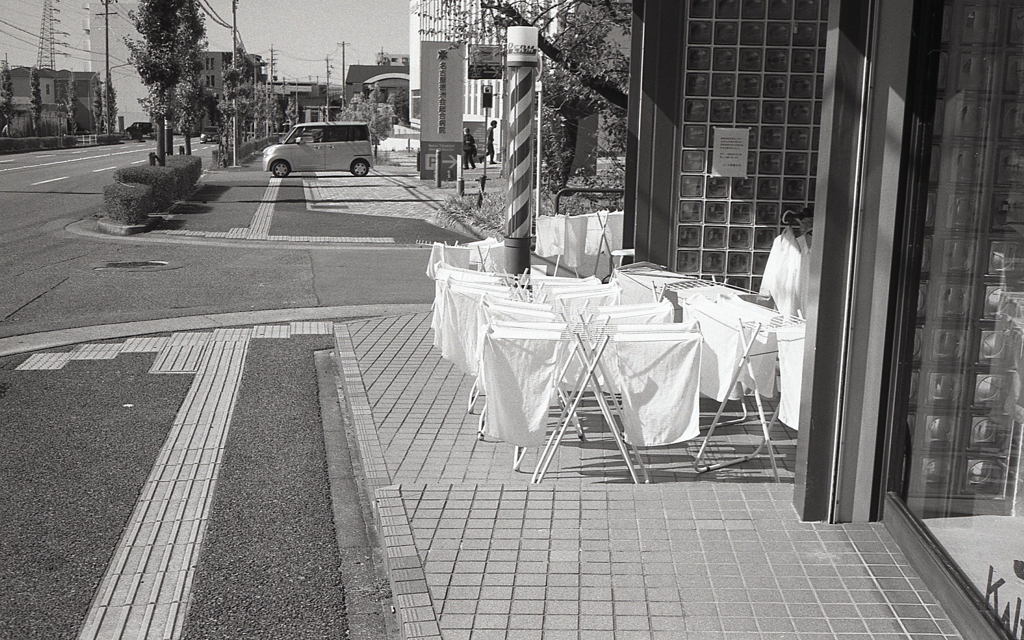 床屋のタオル
