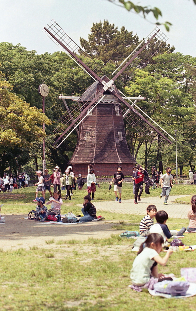風車のある子供達