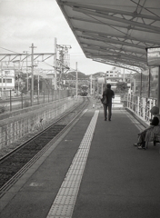 明知鉄道恵那駅ホーム