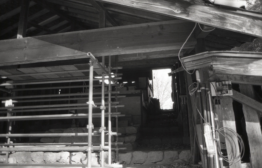 登り窯を見上げると…