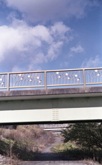 散歩道の歩道橋
