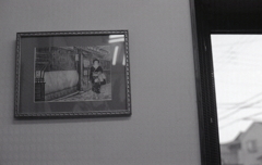 床屋の奥さんのボールペン画