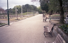 人影見えない新年の鶴舞公園