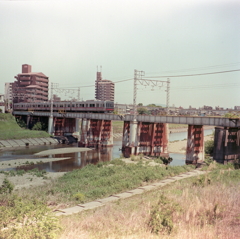 矢田橋から名鉄瀬戸線の橋梁