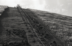 大室山のリフト風景