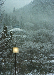 和田宿ステーションの雪景色Ⅱ