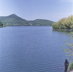 遠く見える明治村とバッサー