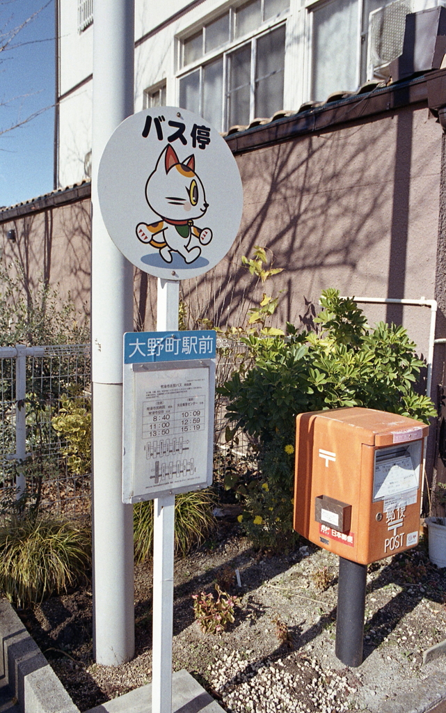 ネコのバス停