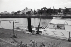 対岸には七里の渡しの時の鐘 