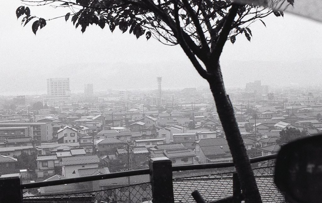 諏訪の雨風景