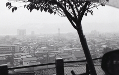 諏訪の雨風景