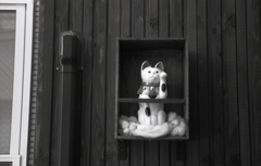 手ブレご容赦の招き猫（笑