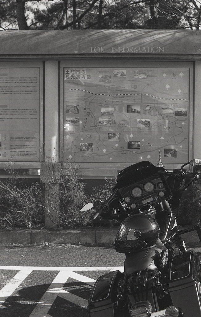 道の駅のツーリングバイク